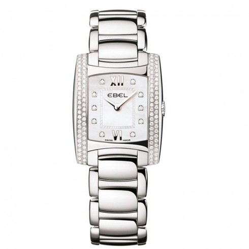 Ebel Brasilia Mother of Pearl Diamond Stainless Steel Ladies Watch 1215897 watches