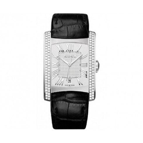 Ebel Brasilia Silver Dial Black Leather Men's Watch 1215720 watches