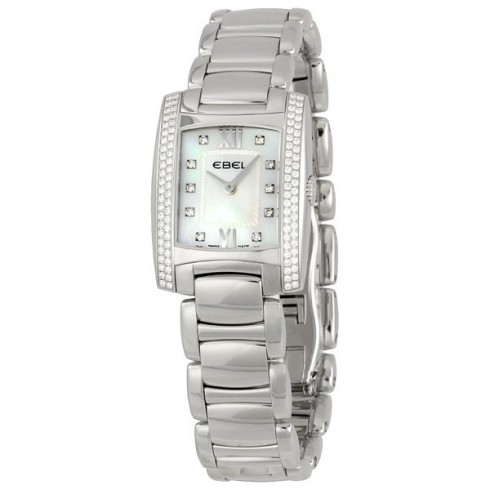 Ebel Brasilia White Mother of Pearl Diamond Dial Steel Ladies Watch 1215933 watches