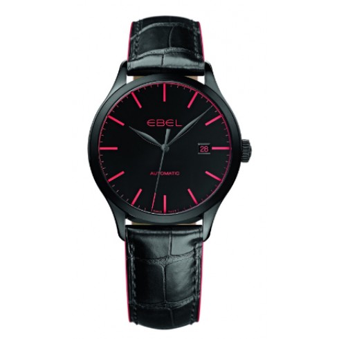 Ebel Classic Black Dial Black Leather Automatic Men's Watch 1216154 watches