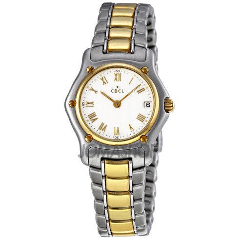 Ebel Classic Lady White Dial Steel and Gold Bracelet Ladies Watch 1088901 watches