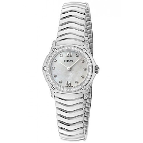 Ebel Classic Wave Silver Mother Of Pearl Dial Stainless Steel Ladies Quartz Watch 9157F19-971025 watches