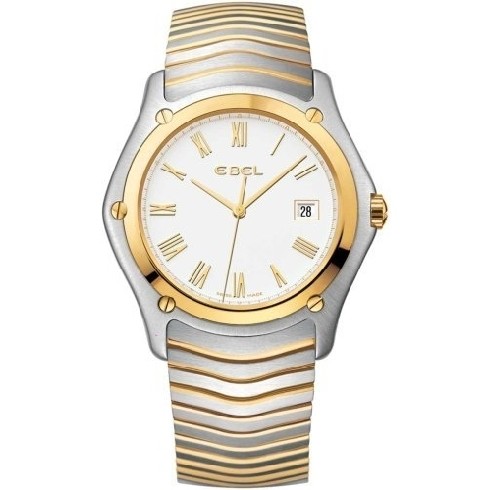 Ebel Classic White Dial Stainless Steel and Gold Bracelet Men's Watch 1255F51-0225 watches