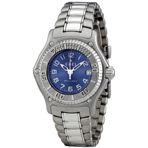 Ebel Discovery Blue Dial Stainless Steel Ladies Watch 9087321/4665P watches