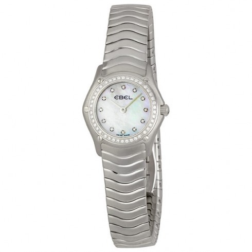 Ebel Ladies Classic Mini White Mother of Pearl Diamond Dial Ladies Watch 1215259 watches
