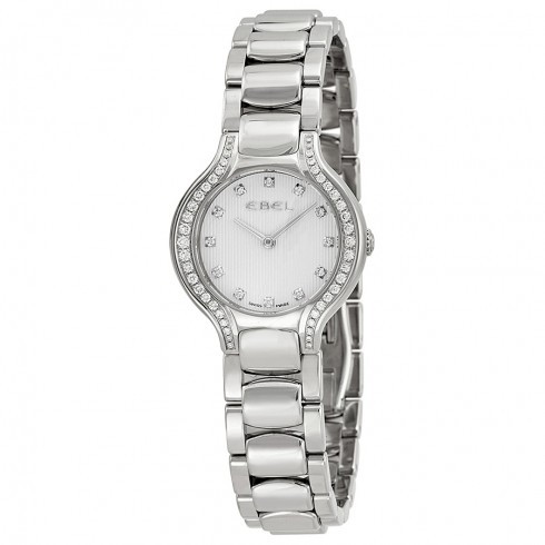Ebel New Beluga Mini Silver Dial Stainless Steel Bracelet Ladies Watch 1215868 watches
