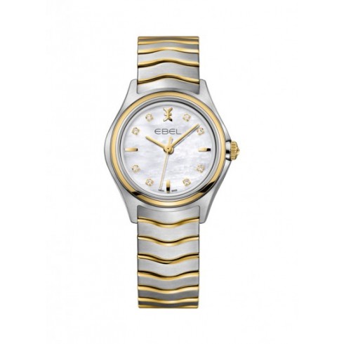 Ebel Wave Mother of Pearl Diamond Dial Two Tone Ladies Watch 1216197 watches
