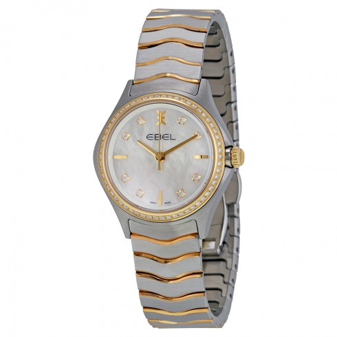 Replica Ebel Wave Mother of Pearl Diamond Two Tone Ladies Watch 1216198 Watch
