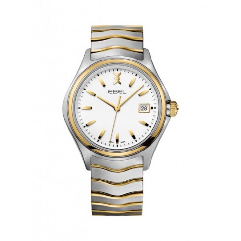 Ebel Wave White Dial Stainless Steel and 18K Yellow Gold Men's Watch 1216203 watches