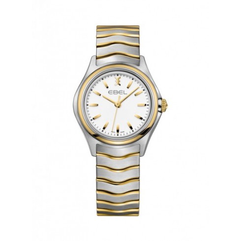 Ebel Wave White Dial Two-Tone Stainless Steel Ladies Quartz Watch 1216196 watches