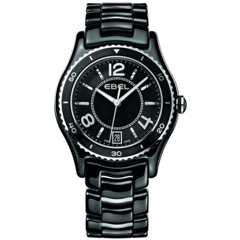 Ebel X-1 Black Dial Black Ceramic and Steel Ladies Watch 1216142 watches