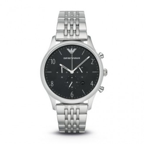 Emporio Armani Beta Chronograph Black Dial Stainless Steel Men's Watch AR1863 watches