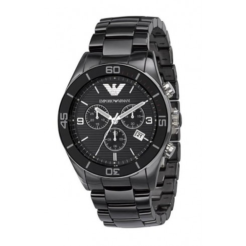 Emporio Armani Black Ceramic Chronograph Men's Watch AR1421 watches
