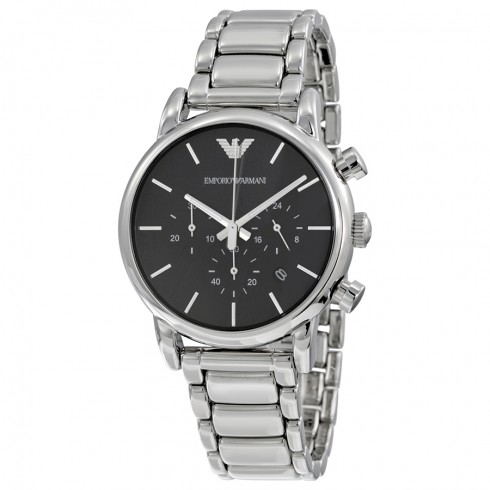 Emporio Armani Chronograph Black Dial Stainless Steel Men's Watch AR1853 watches
