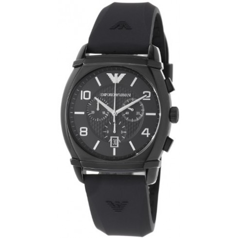 Emporio Armani Classic Black Dial Black Silicone Men's Watch AR0349 watches