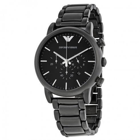 Emporio Armani Classic Black Dial Brushed Black Stainless Steel Men's Watch AR1895 watches