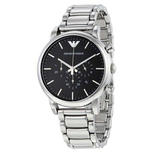Emporio Armani Classic Black Dial Stainless Steel Chronograph Men's Watch AR1894 watches