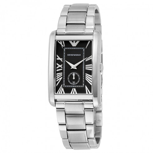 Emporio Armani Classic Black Dial Stainless Steel Men's Watch AR1608 watches