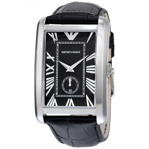 Emporio Armani Classic Black Dial Stainless Steel Quartz Men's Watch AR1604 watches