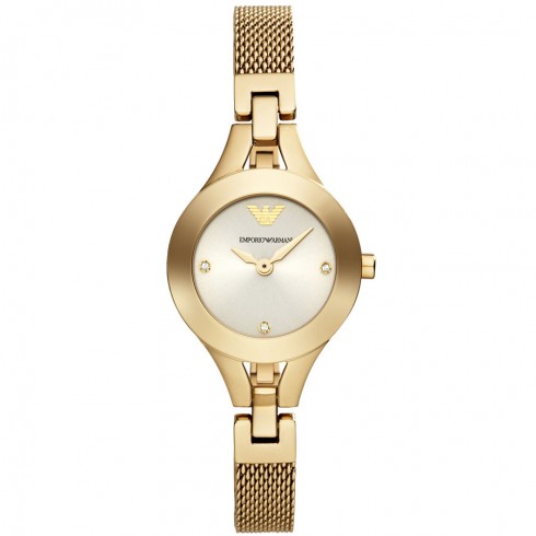 Emporio Armani Classic Champagne Dial Gold-tone Stainless Steel Ladies Watch AR7363 watches