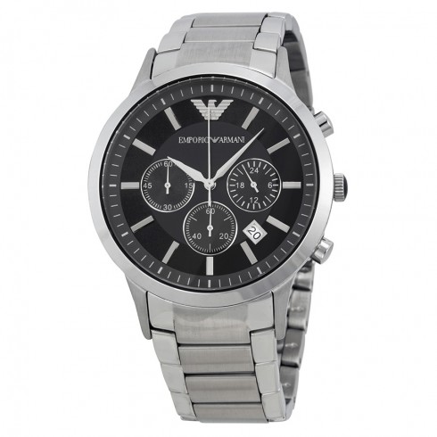 Emporio Armani Classic Chronograph Black Dial Steel Men's Watch AR2434 watches