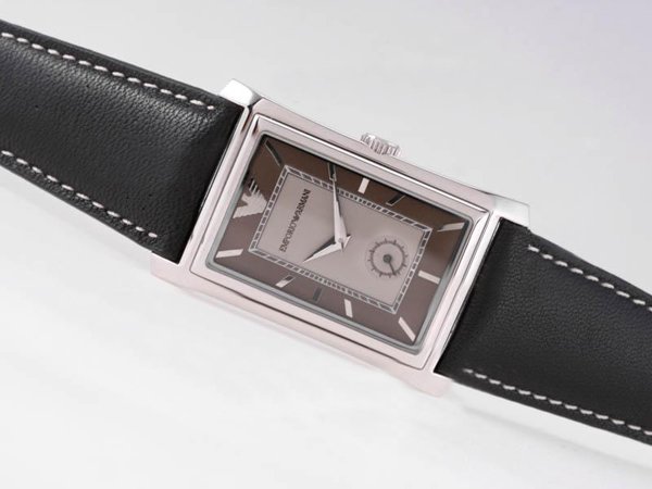 Emporio Armani Classic Ladies AR0447 Brown Dial Stainless Steel Bezel Watch watches