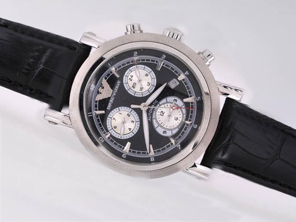 Emporio Armani Classic Mens AR2432 43mm Automatic Black Dial Watch watches