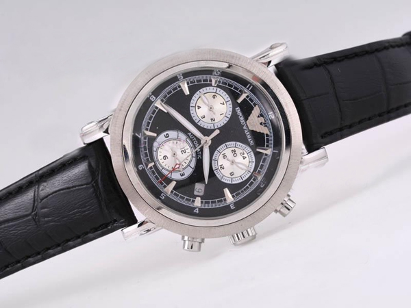 Emporio Armani Classic Mens AR2432 Stainless Steel Bezel Automatic Midsize Watch watches