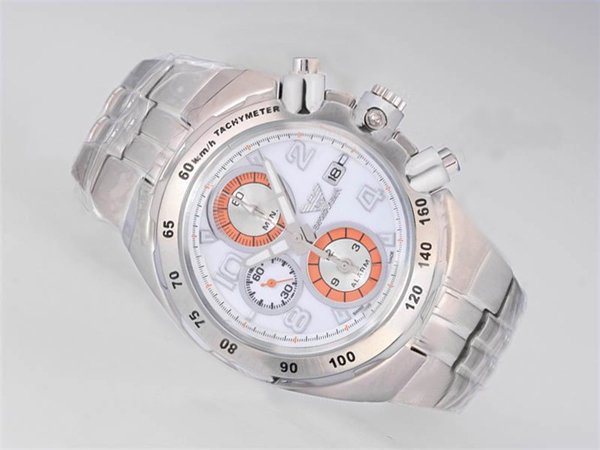 Emporio Armani Classic Mens AR5897 White Dial Stainless Steel Case Watch watches