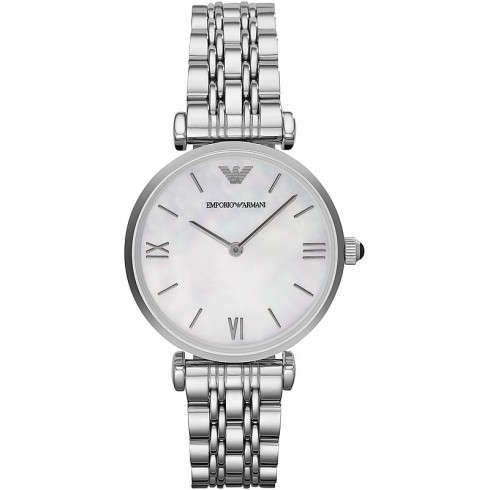 Emporio Armani Classic Mother Of Pearl Dial Stainless Steel Quartz Men's Watch AR1682 watches