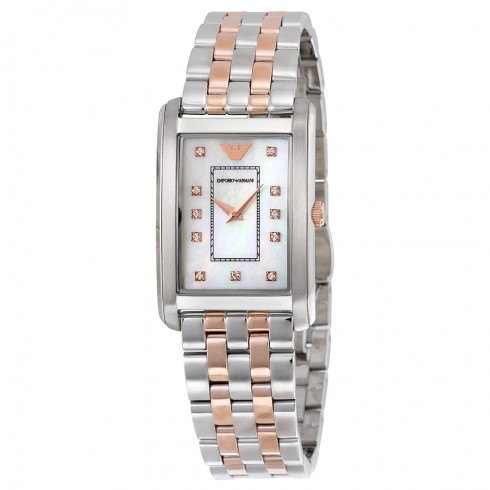 Emporio Armani Classic Mother of Pearl Dial Two-tone Stainless Steel Ladies Watch AR1905 watches