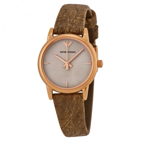 Emporio Armani Classic Off White Dial Brown Leather Ladies Watch AR1813 watches