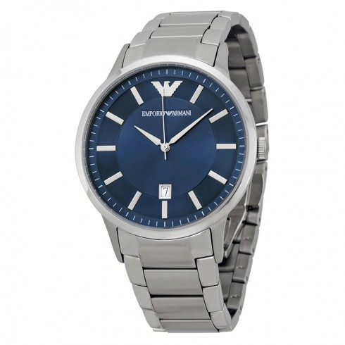 Emporio Armani Renato Blue Dial Stainless Steel watches