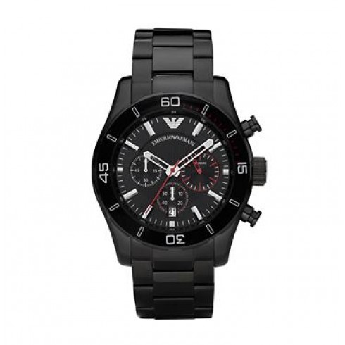 Emporio Armani Sport Chronograph Black Dial Black PVD Men's Watch AR5931 watches