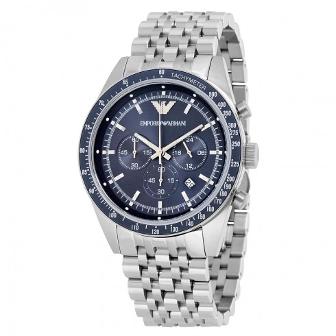 Emporio Armani Sportivo Chronograph Blue Dial Stainless Steel Men's Watch AR6072 watches