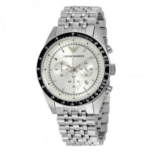 Emporio Armani Sportivo Chronograph Silver Dial Stainless Steel Men's Watch AR6073 watches