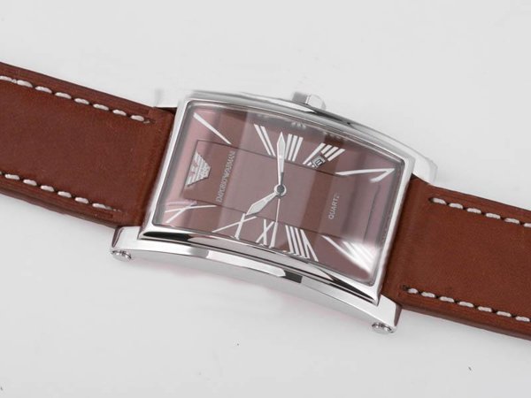 Emporio Armani Super Slim AR2060 Mens 33x55mm Stainless Steel Case Watch watches