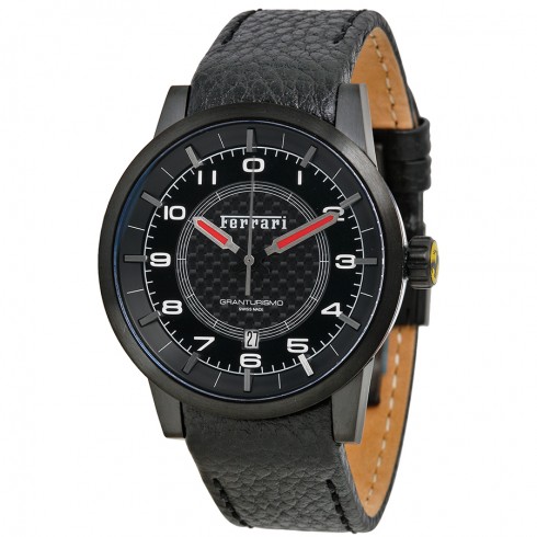 Replica Ferrari Carbon Fiber Dial Black Leather Automatic Men's Watch FE-12-IPB-CP-BK Watch