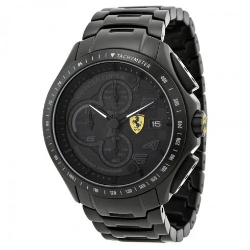 Replica Ferrari Race Day Black Dial Chronograph Black Ion-plated Stainless Steel Men's Watch 830087 Watch
