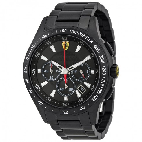Ferrari Scuderia Chronograph Black Dial Black Ion-plated Men's Watch 830046 watches