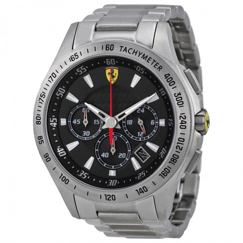 Ferrari Scuderia Chronograph Black Dial Stainless Steel Men's Watch 830048 watches