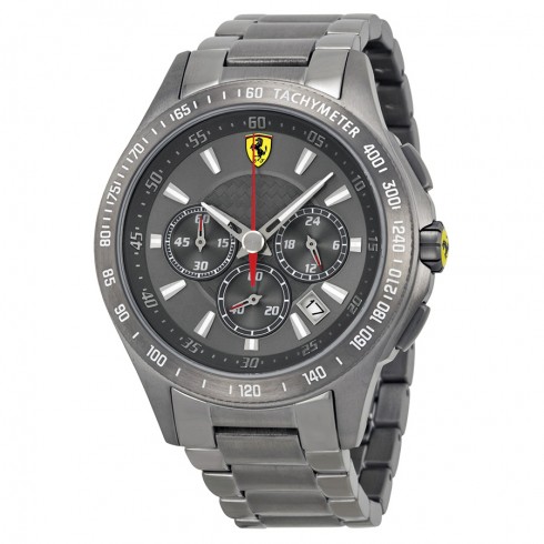 Ferrari Scuderia Chronograph Grey Dial Grey Ion-plated Men's Watch 830096 watches