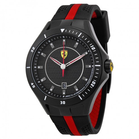 Replica Ferrari Scuderia Race Day Black Dial Black and Red Silicone Men's Watch 830079 Watch