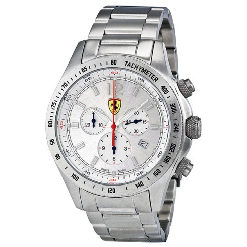 Ferrari Scuderia Silver Dial Chronograph Stainless Steel Men's Watch FE-07-ACC-CM-SL watches
