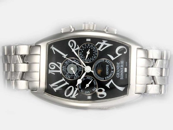 Franck Muller Cintree Curvex Chronograph 9880-CCQP Midsize Stainless Steel Case 36x49mm Watch watches
