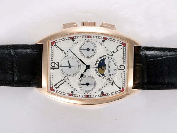Franck Muller Cintree Curvex Chronograph 9880-CCQP White Dial Rectangle Manual Winding Watch watches