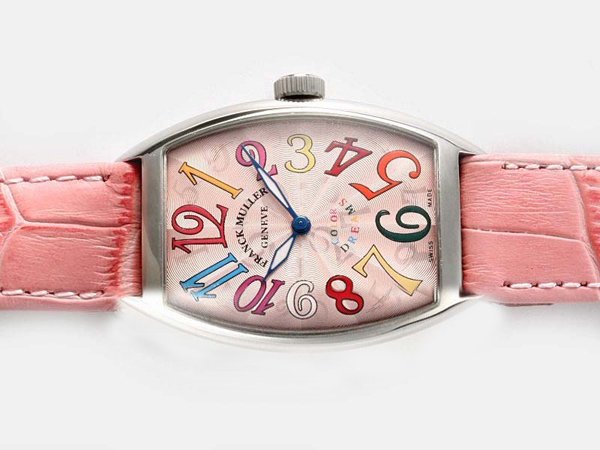 Franck Muller Cintree Curvex Crazy Hours 5850 SC CODR Womens Stainless Steel Bezel Automatic Watch watches