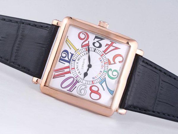 Franck Muller Cintree Curvex Crazy Hours 6000 H SC DT Rose Gold Case 42x42mm Womens Watch watches