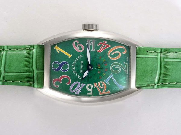 Franck Muller Cintree Curvex Crazy Hours 8880-CH-CODE-ACBL Automatic Green Dial Rectangle Watch watches
