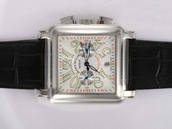 Franck Muller Conquistador Cortez 10000-CC Automatic Stainless Steel Bezel White Dial Watch watches